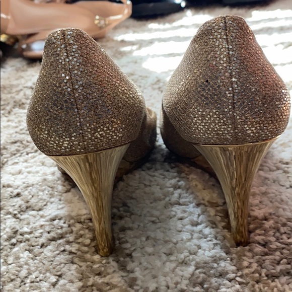 Used Jimmy Choo Gold Wedges - Picture 2 of 6